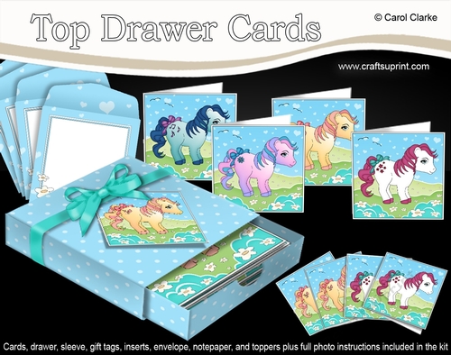 3D Top Drawer Cards Bumper Kit  -  Cute Little Ponies
