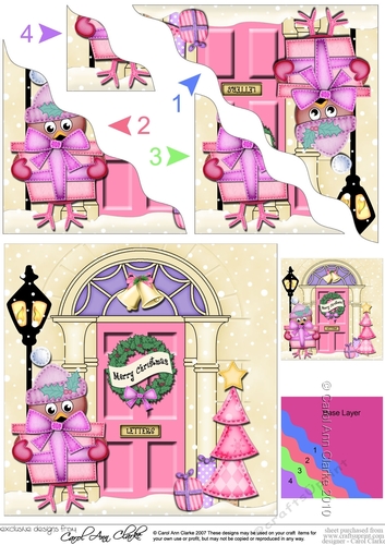 Robin is at the Door - Christmas Wavy Corner Side Stacker