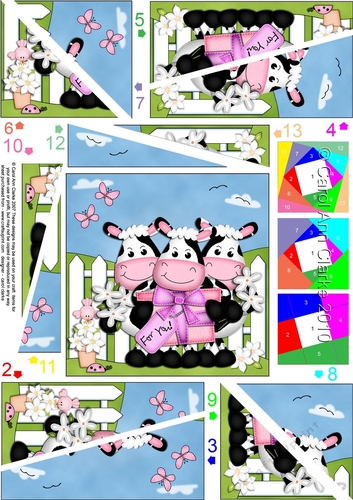 Milly Moo Cow & Friends Twisted Spiral Side Stacker