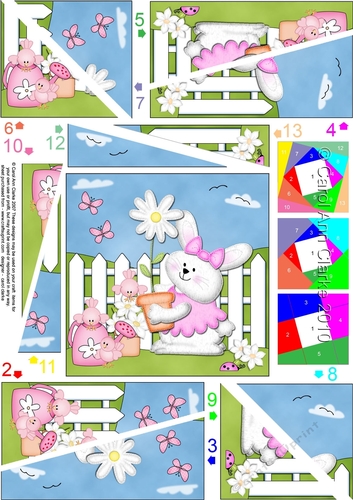 Cute Little Bunny Twisted Spiral Side Stacker