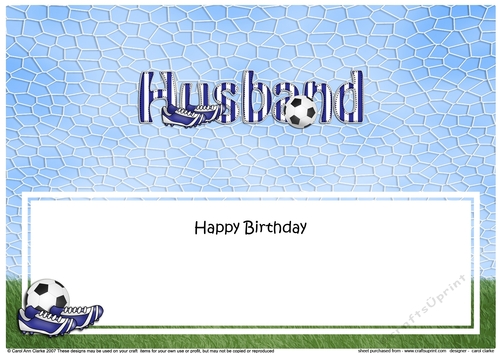 Large DL Happy Birthday HUSBAND insert
