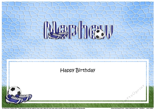Large DL Happy Birthday NEPHEW insert