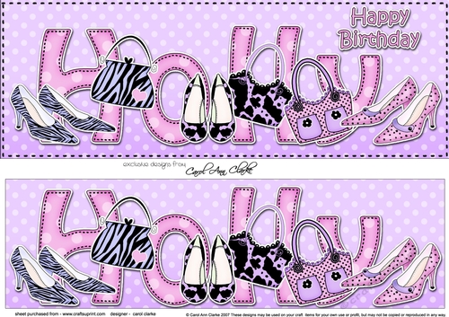 Large DL Happy Birthday HOLLY 3D decoupage