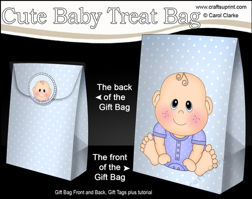 3D Gift Bag Mini Kit - Cute Little Baby Boy Milo