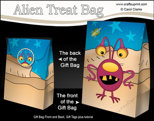 3D Gift Bag Mini Kit - Cute Alien Toej