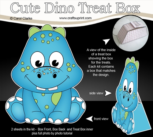 3D Cute Dino Treat Box Gift Set Mini Kit - Cute Little Danil Dino