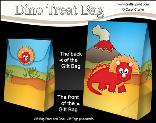 3D Gift Bag Mini Kit - Cute Little Dinosaur Titan