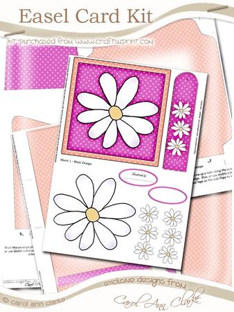 Daisy Easel Card Kit in with 3D Decoupage