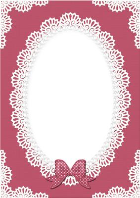 A4 Pearls and Lace Card Front
