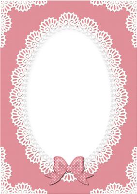 A4 Pearls and Lace Card Front