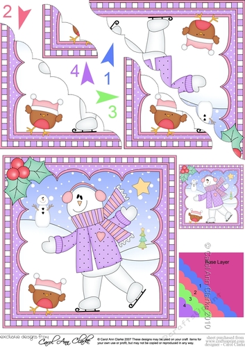 Christmas Snowman Rio Scalloped Corner Stacker