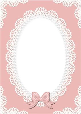 A4 Pearls and Lace Card Front
