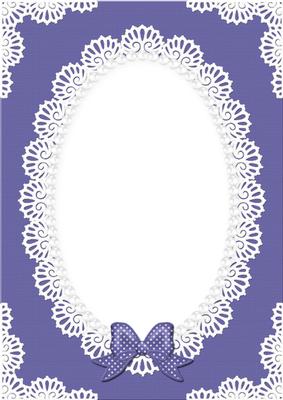 A4 Pearls and Lace Card Front