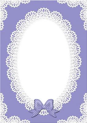 A4 Pearls and Lace Card Front