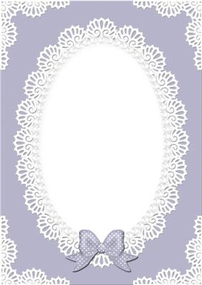 A4 Pearls and Lace Card Front