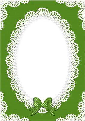 A4 Pearls and Lace Card Front