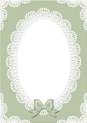 A4 Pearls and Lace Card Front