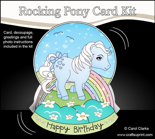 3D Shaped Rocking Card Mini Kit  -   Cute Little Pony Icicle