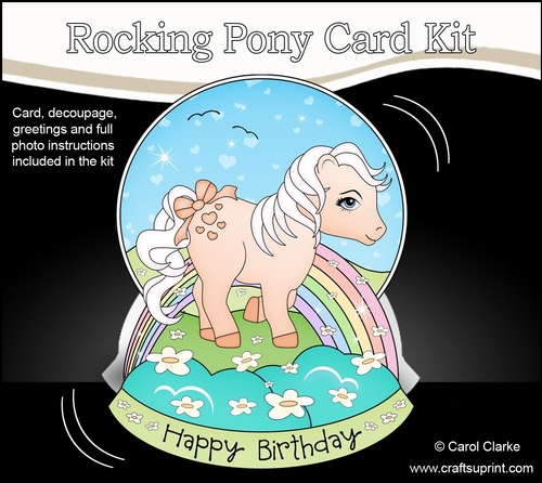 3D Shaped Rocking Card Mini Kit  -   Cute Little Pony Marmalade