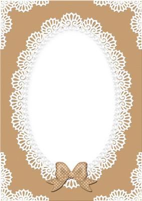 A4 Pearls and Lace Card Front