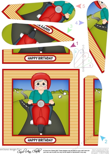Fan Pyramage Topper - Scooter Rider