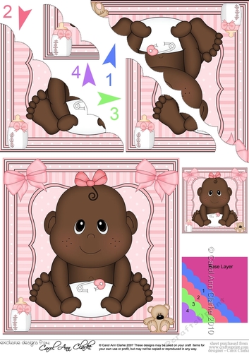 Cute Ethnic New Baby Scalloped Corner Stacker