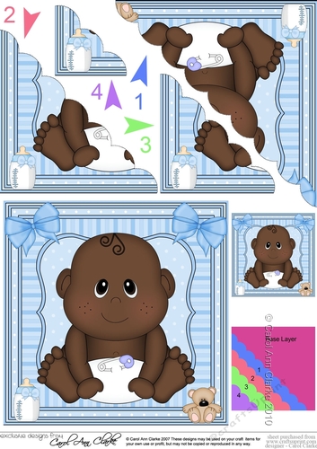 Cute Ethnic New Baby Scalloped Corner Stacker