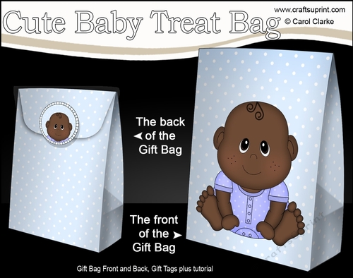 3D Gift Bag Mini Kit - Cute Little Ethnic Baby Boy Daryn