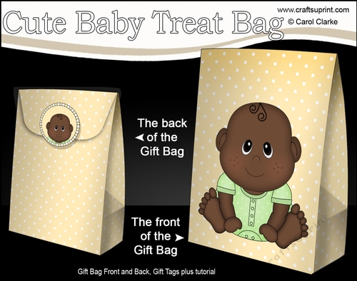3D Gift Bag Mini Kit - Cute Little Ethnic Baby Ashanti
