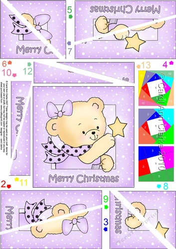 Cute Hunney Bear Rosie has a Christmas Star - Twisted Spiral Side Stacker