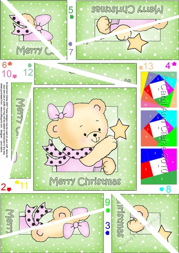 Cute Hunney Bear Rosie has a Christmas Star - Twisted Spiral Side Stacker