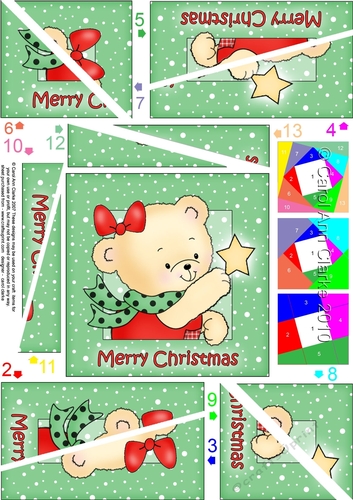 Cute Hunney Bear Rosie has a Christmas Star - Twisted Spiral Side Stacker