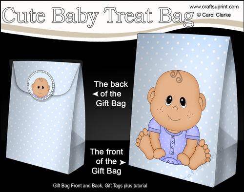3D Gift Bag Mini Kit - Cute Little Ethnic Baby Boy Kareem