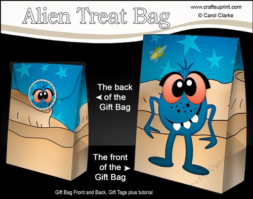3D Gift Bag Mini Kit - Cute Alien Aeso