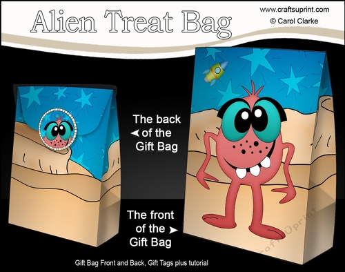 3D Gift Bag Mini Kit - Cute Alien Tocy