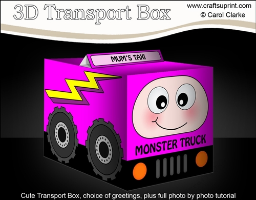 3D Cute Transport Treat Box Gift Set Mini Kit - Monster Truck