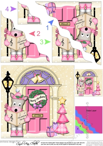 GiGi Horse is at the Door - Christmas Wavy Corner Side Stacker