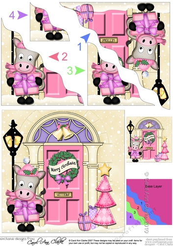 GiGi Horse is at the Door - Christmas Wavy Corner Side Stacker