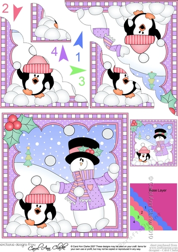 Christmas Snowman Rio Scalloped Corner Stacker