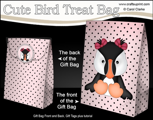3D Gift Bag Mini Kit - Cute Little Puffin Minnow
