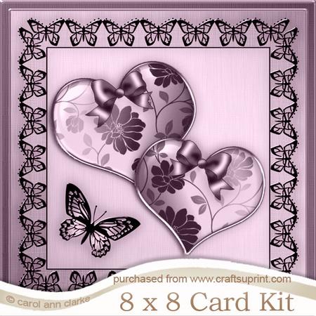 8 x 8 Elegant Romance Kit with 3D Decoupage