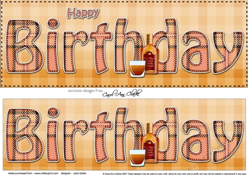 Large DL HAPPY BIRTHDAY 3D decoupage