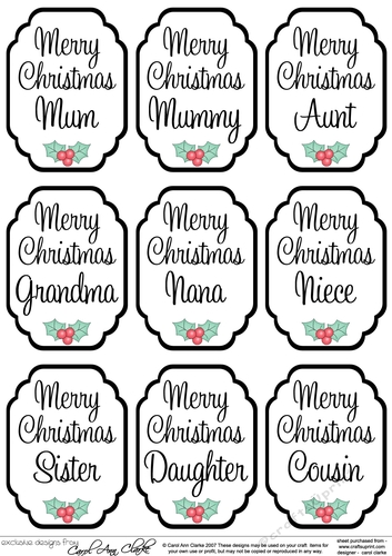 3D Christmas Greetings Sentiment Sheet