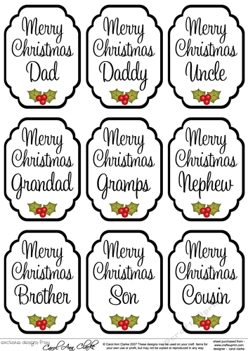 3D Christmas Greetings Sentiment Sheet