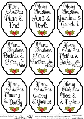 3D Christmas Greetings Sentiment Sheet