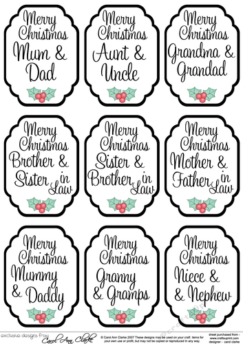 3D Christmas Greetings Sentiment Sheet