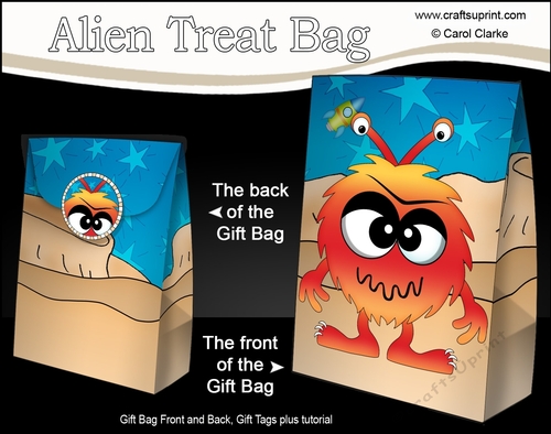 3D Gift Bag Mini Kit - Cute Alien Wuhu