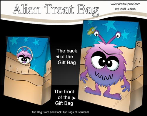 3D Gift Bag Mini Kit - Cute Alien Hado