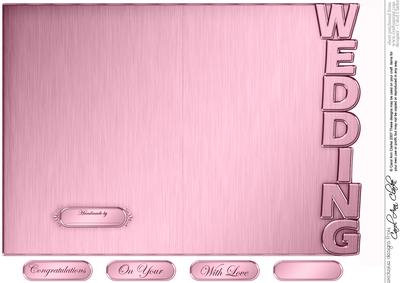 5 x 7 Elegant Metallic Wedding Shaped Card