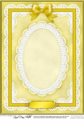 A4 Pearls, Lace and Ribbon Plain Card Base
